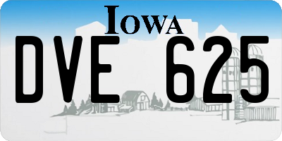 IA license plate DVE625