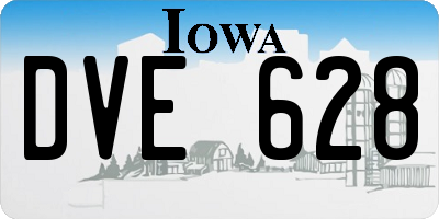 IA license plate DVE628