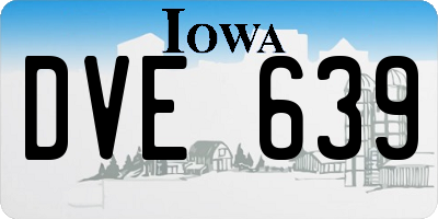 IA license plate DVE639