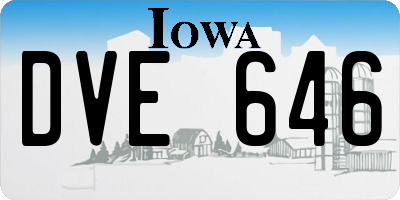IA license plate DVE646