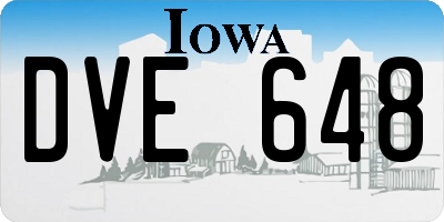 IA license plate DVE648