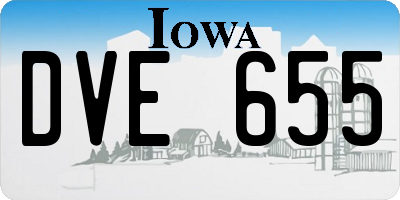 IA license plate DVE655