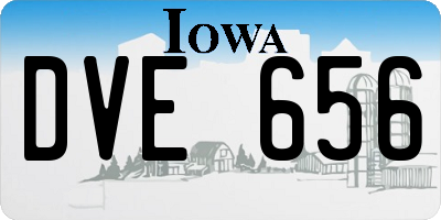 IA license plate DVE656