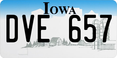 IA license plate DVE657