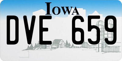 IA license plate DVE659