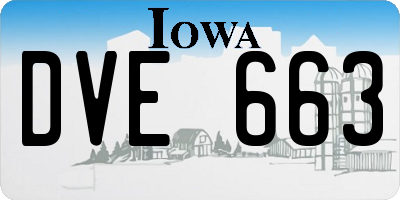 IA license plate DVE663