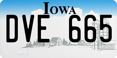 IA license plate DVE665