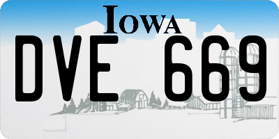 IA license plate DVE669