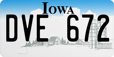IA license plate DVE672