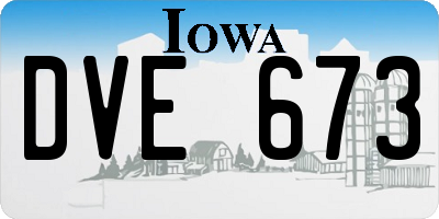 IA license plate DVE673