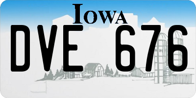 IA license plate DVE676