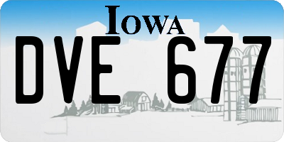 IA license plate DVE677