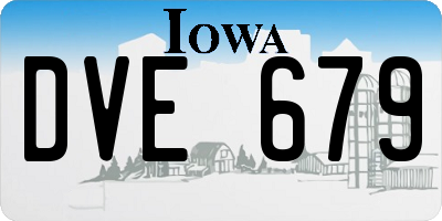 IA license plate DVE679