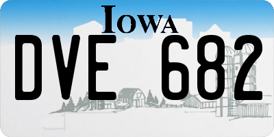 IA license plate DVE682