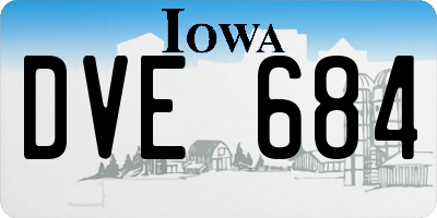 IA license plate DVE684