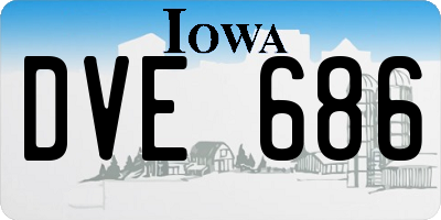 IA license plate DVE686
