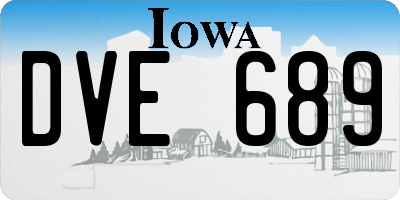 IA license plate DVE689