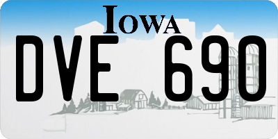IA license plate DVE690
