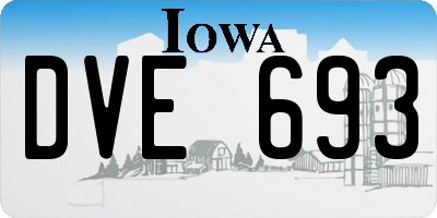 IA license plate DVE693