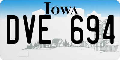 IA license plate DVE694