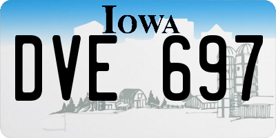 IA license plate DVE697
