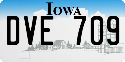 IA license plate DVE709