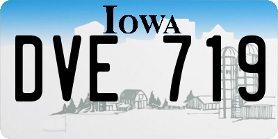 IA license plate DVE719