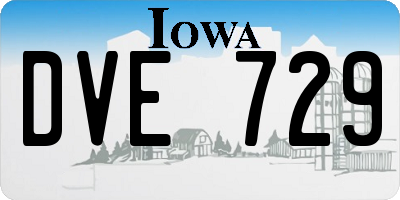 IA license plate DVE729