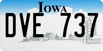 IA license plate DVE737