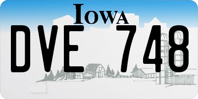IA license plate DVE748