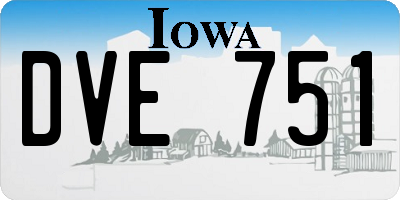 IA license plate DVE751