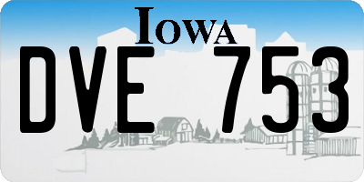 IA license plate DVE753