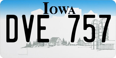 IA license plate DVE757