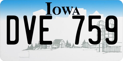 IA license plate DVE759