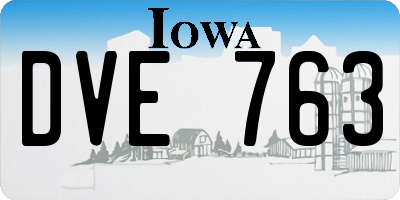 IA license plate DVE763