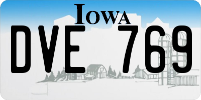 IA license plate DVE769