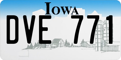 IA license plate DVE771