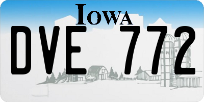 IA license plate DVE772