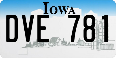 IA license plate DVE781