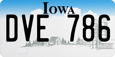 IA license plate DVE786