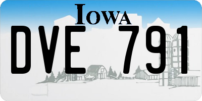 IA license plate DVE791