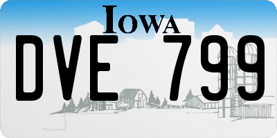 IA license plate DVE799
