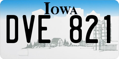 IA license plate DVE821