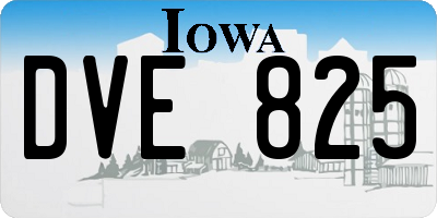 IA license plate DVE825