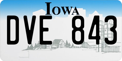 IA license plate DVE843