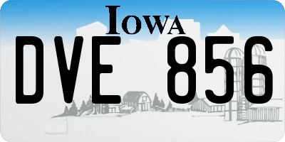 IA license plate DVE856