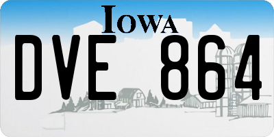 IA license plate DVE864