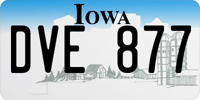 IA license plate DVE877