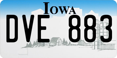 IA license plate DVE883