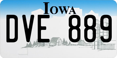 IA license plate DVE889